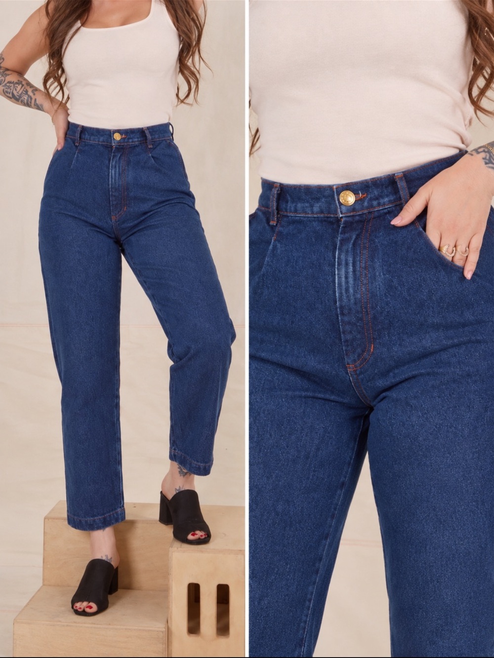 Big Bud Press Jeans Trousers Heavyweight in Dark Blue